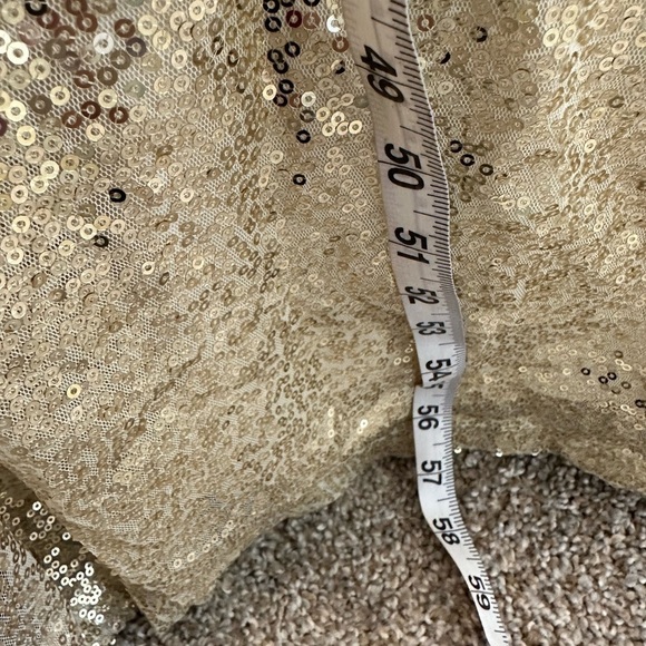 NWT Kate Kasin gold sequin evening gown, zip back, fully lined, size 8 - Picture 7 of 11